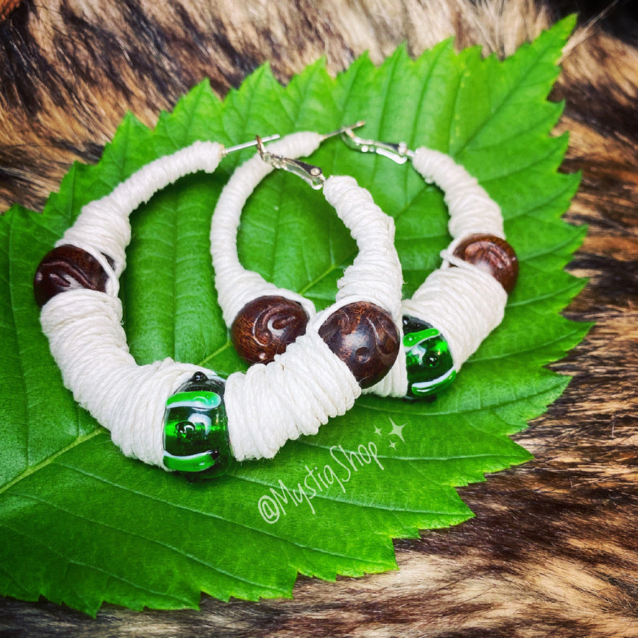 Handwrapped Hoop Earrings💜