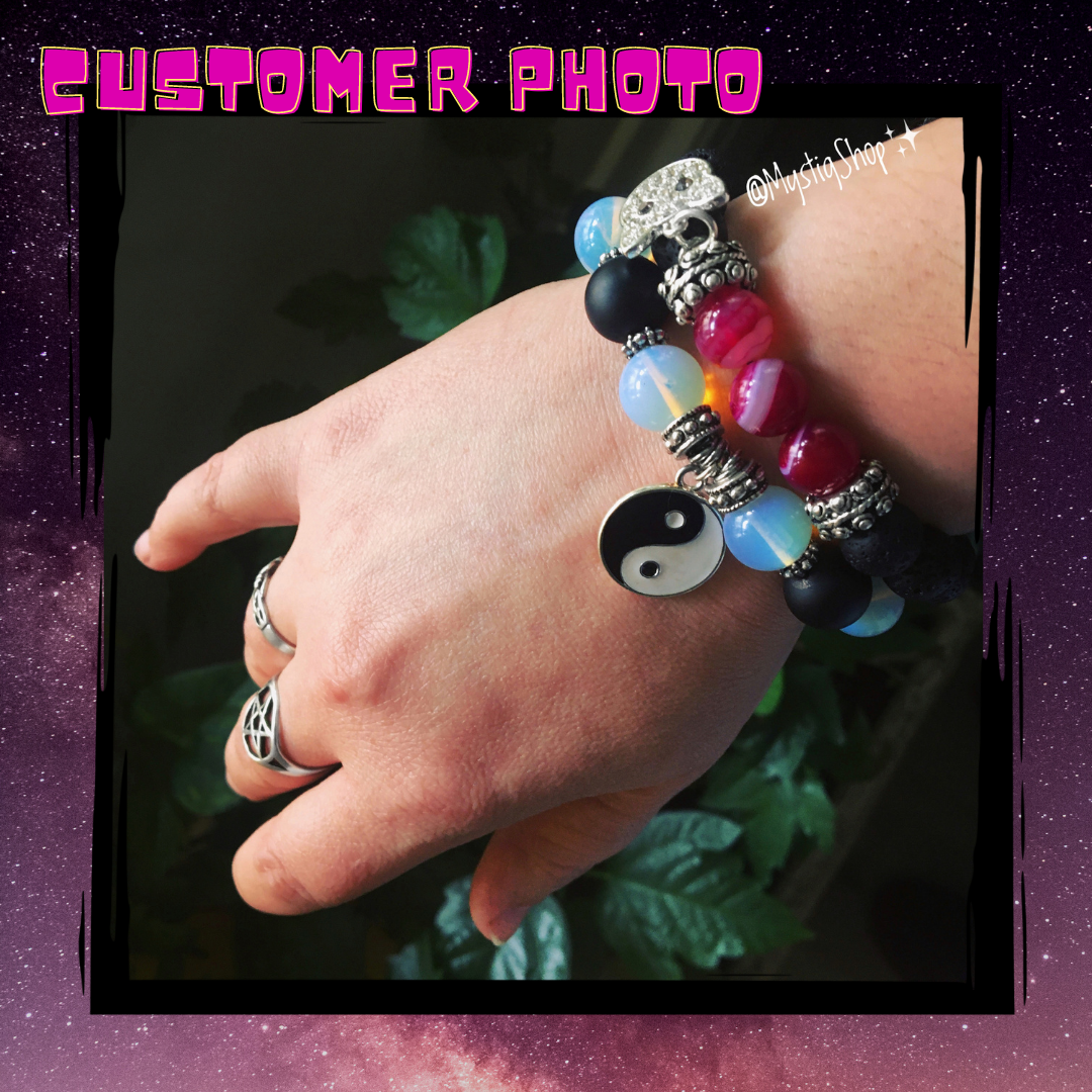 💗Sparkly Agate & LavaRock Bracelets💗