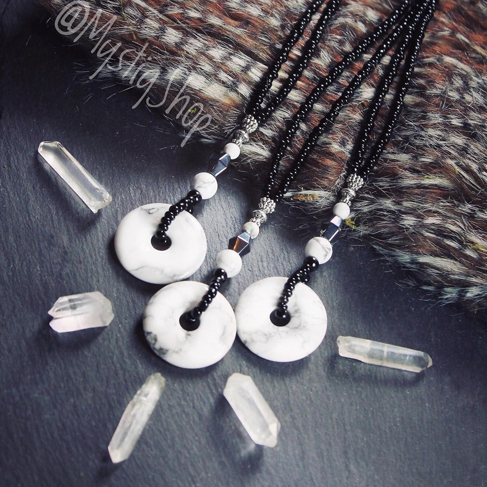 Howlite Donut Necklace