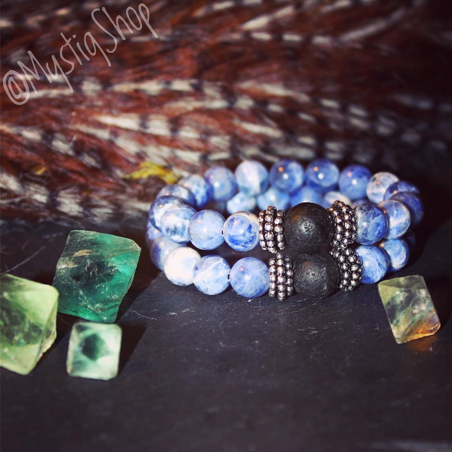 Sacred Masculine LavaRock Bracelets