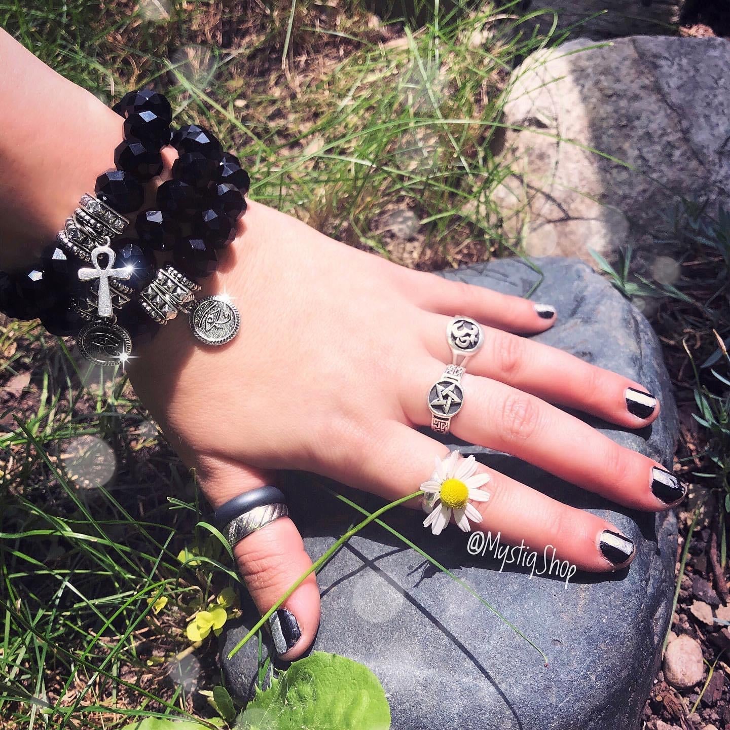 🖤Black Eye of Horus Bracelet