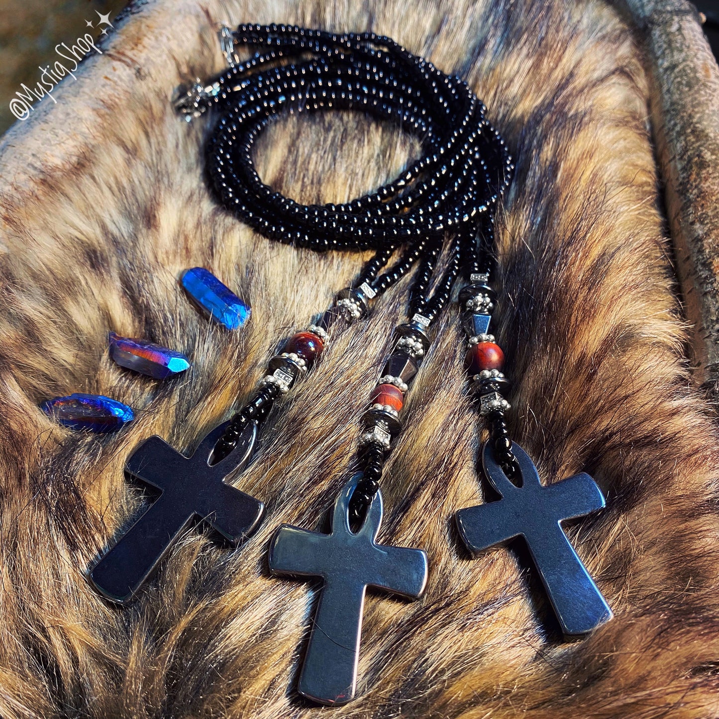 Hematite Ankh Necklace