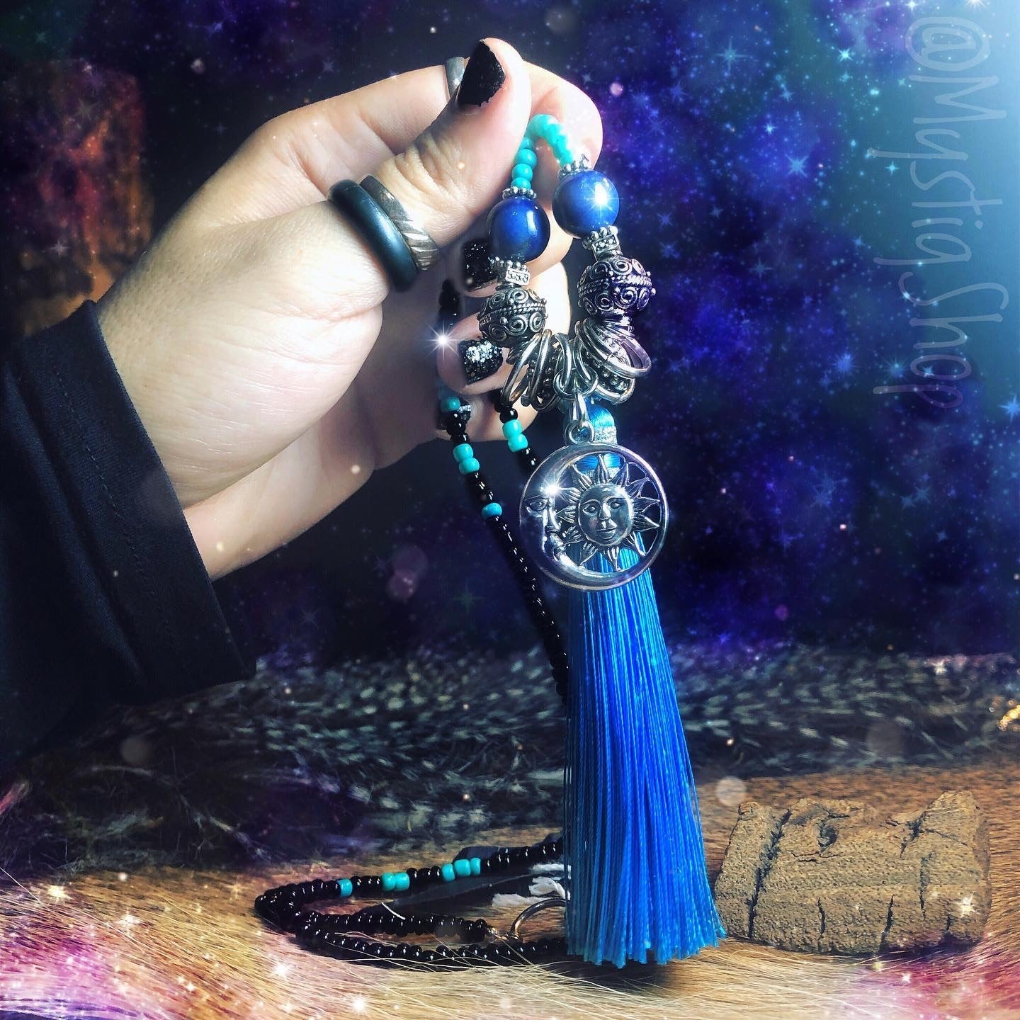 🌙 Moon And Sun LapisLazuli Necklace💙