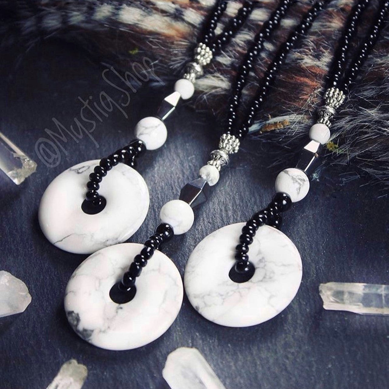 Howlite Donut Necklace